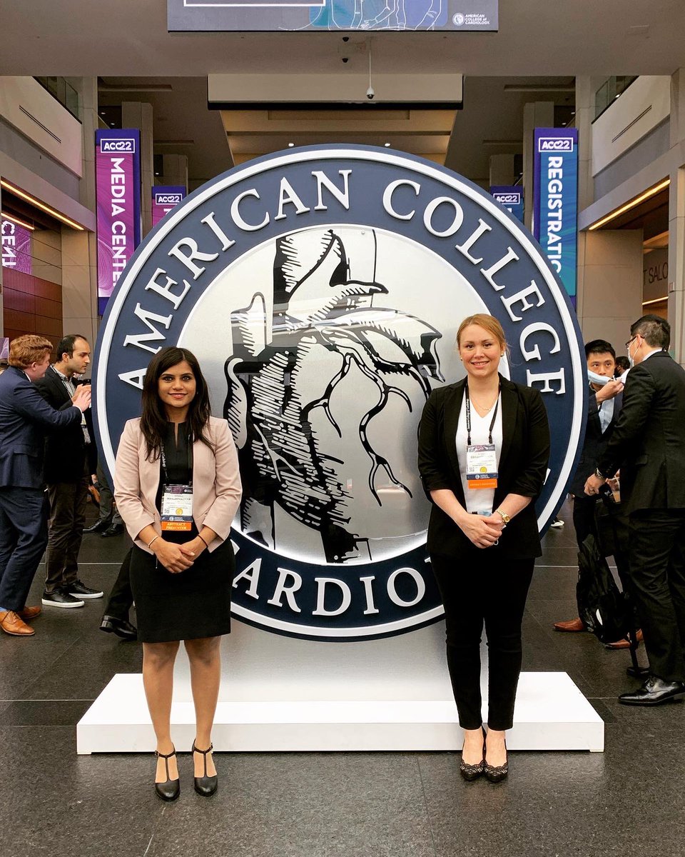 AAMC_IMRes's tweet image. Shout out to our wonderful PGY-2 residents Dr. Manjapacchar and Dr. Ebrahimihoor for representing our program @AAMC_IMRes at #ACC22 Washington, D.C. this weekend! You make us proud 🥳🎉🎉 
#futurecardiologists #womenincardiology #scholars #ACC22 @ACCinTouch @ACCMaryland
