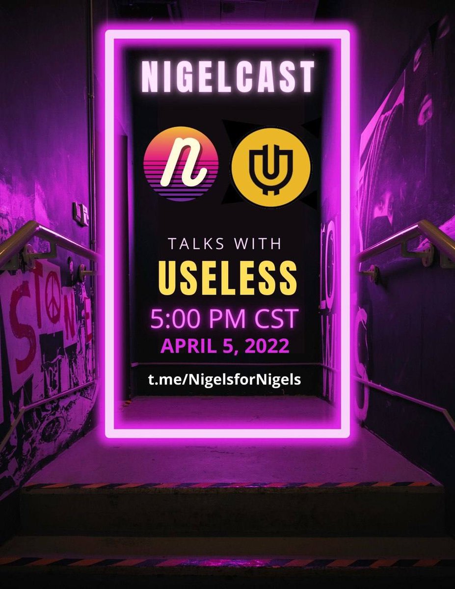 AnnieRawrz's tweet photo. I can't wait for todays Nigelcast with @uselesscrypto @CryptoCarc 😃🥰

5pm CST on https://t.co/WCO3gVRe7J

@NigelsBSC #cryptopodcast #RadioNigel https://t.co/1KYgbPLmx7