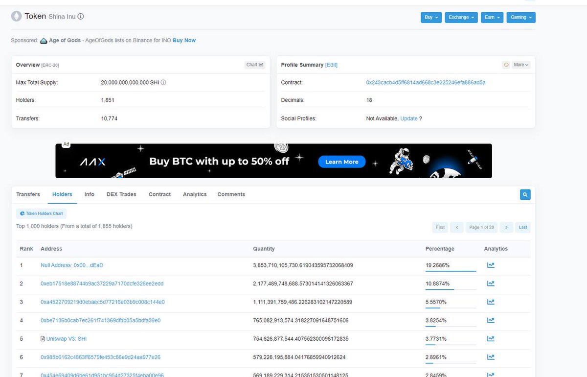 Gato_fun's tweet photo. 20% of token supply burnt.
$shin
#inmariawetrust https://t.co/EznaGf2MDg