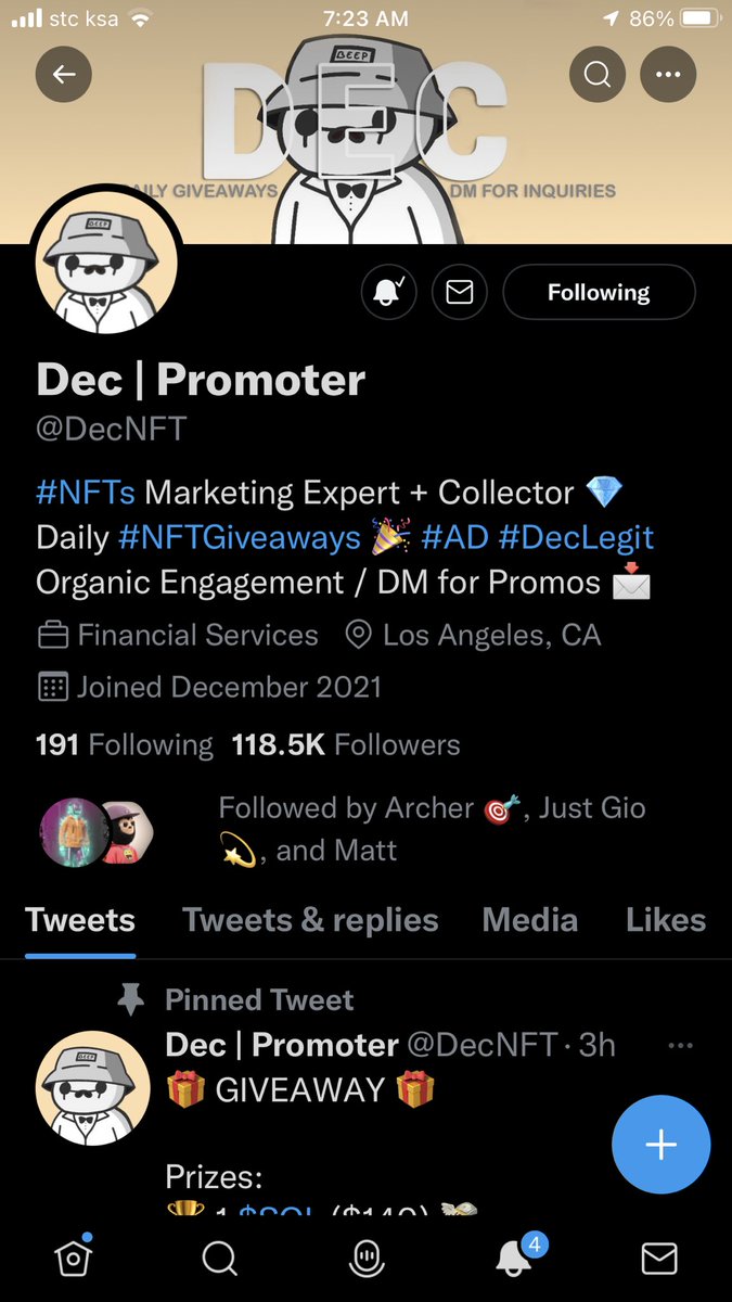 a7bc___'s tweet photo. @DecNFT @JollyToadz Done boss 🔔👌🏼 
Frens @Authentic_joe1 @Bulldog_RROCKYY https://t.co/4h47N4VIvg