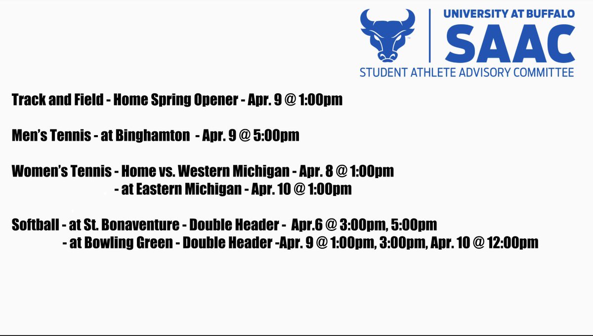 Come out to our Bulls’ events this week and support! 🤘🤍💙