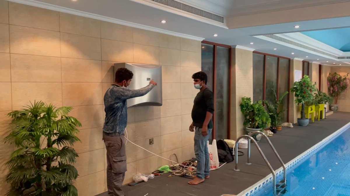 Dehumidifier4me's tweet photo. A First-rate Wall mounted dehumidifier is now available in Dubai, UAE, for humidity control of your swimming pool. Wall hung dehumidification system installation is simple, &amp; looks elegant in your indoor pool room. #Dehumidifier #SwimmingPoolDehumidifier https://t.co/oG8sdQWV19 https://t.co/Orv8Vsybef