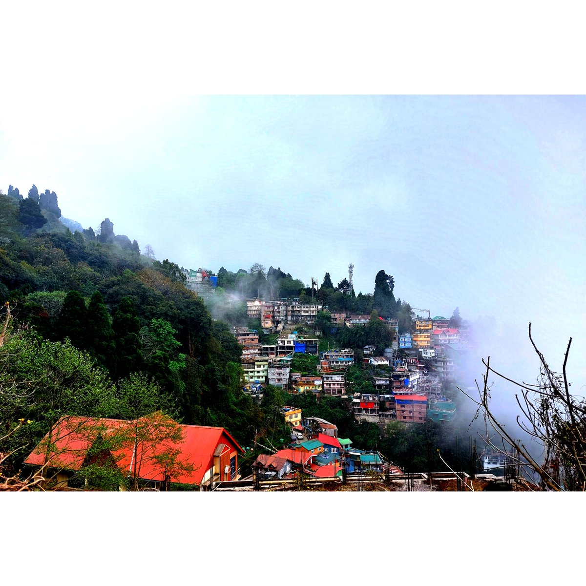 karsukdip's tweet photo. Views of Darjeeling 
#darjeeling #travel #traveldiaries #mountains #foggy #peace #bliss https://t.co/7xItWsZYae