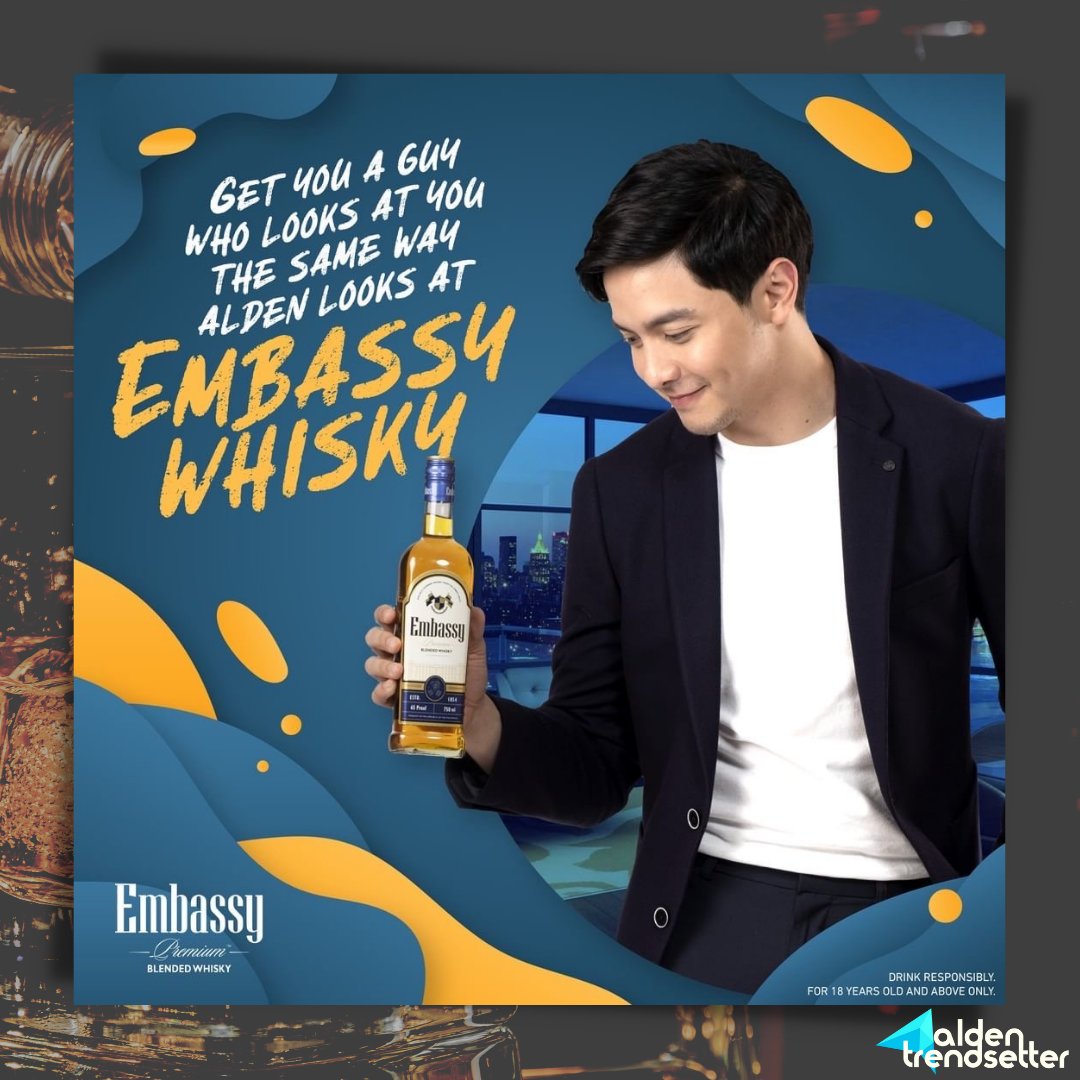 AldenTrendsOFC's tweet photo. "Get a guy who..."
Check out the photo to complete the sentence :)
@aldenrichards02 @embassywhiskyph
#ALDENforEmbassy
#ALDENRichards
Drink responsibly.
For 18 years old and above only. https://t.co/KAfvQxmkt2