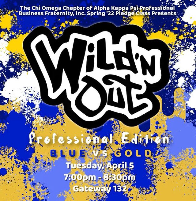 Come out and join us tomorrow for a Wild’n Out night💛💙🤍 We hope to see you there!
