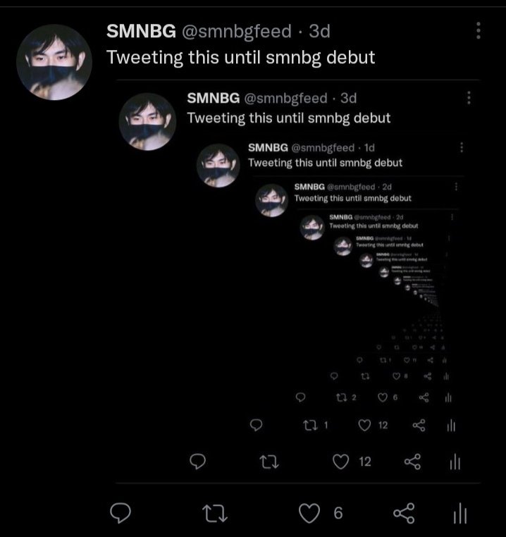 Tweeting this until smnbg debut