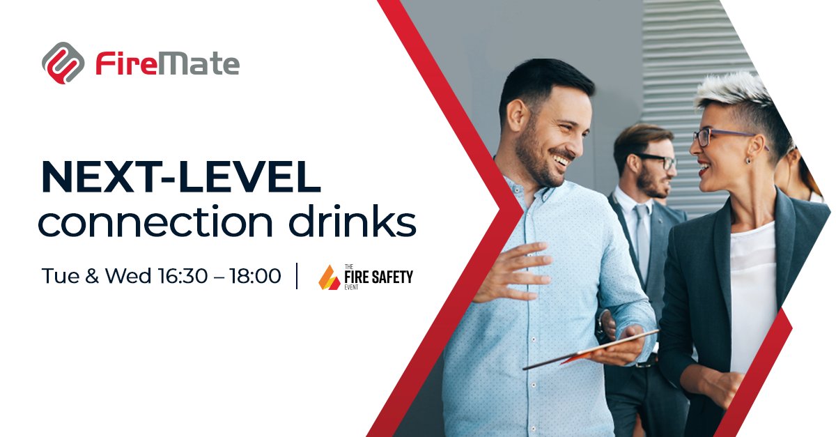 Join us for a free drink at the <a href="/FireSafetyEvent/">Fire Safety Events</a> in Birmingham!
(Networking Café, Tuesday &amp; Wednesday, 16:30-18:00) 🥂

Get your free ticket, book a coffee-catch-up with the FireMates Peter or Antony and find out more about our NEXT-LEVEL solutions 👉hubs.li/Q017nLc90