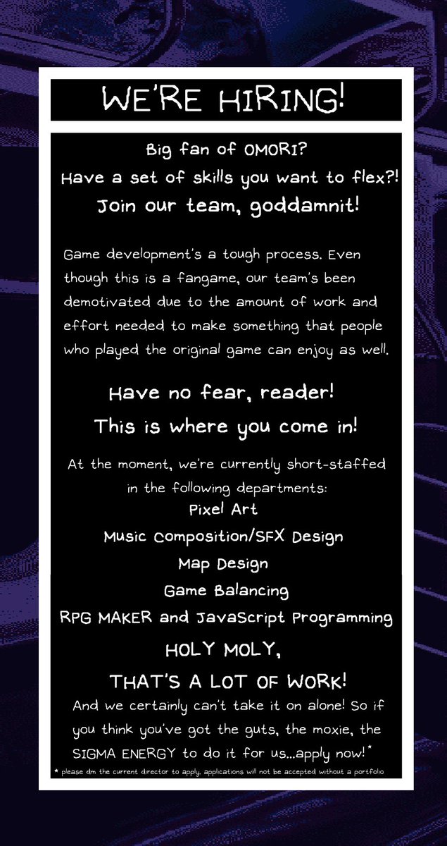 omorimodreverie's tweet photo. Hey, you! REVERIE followers! Tired of this boring drought of new info? Still waiting for something to happen? Then do us developers a favor and APPLY TODAY! Yes, really! 

Fill out the form at https://t.co/cLgsm5KHsQ to apply! https://t.co/Jcg0LwtrpO