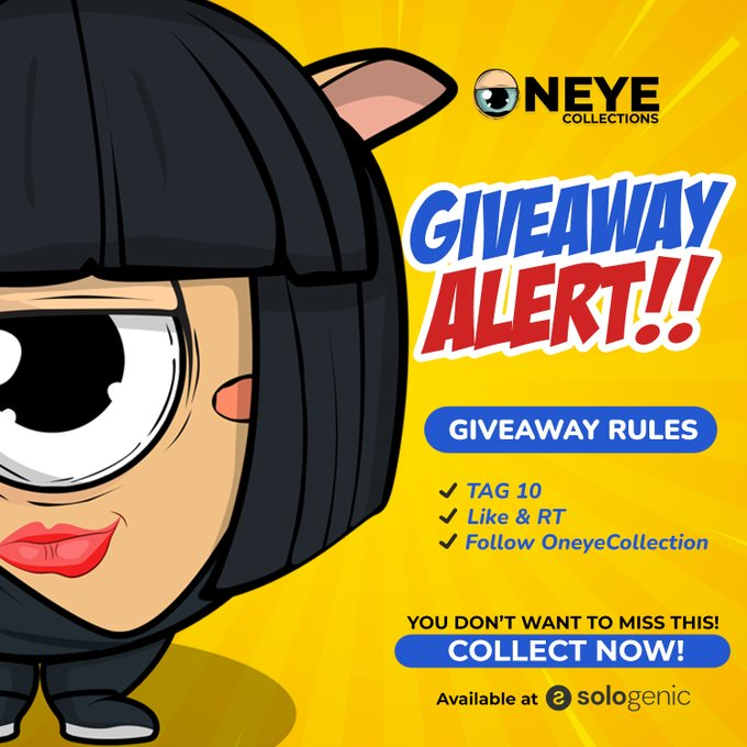 GabUndertaker's tweet photo. 👁#NFT #Giveaway👁

1 Lucky Winner Will Receive a NFT from 
@OneyeCollection
 
👁Rules:
👁Follow 
@OneyeCollection @Tattx9 &amp; Me
👁Like &amp; Retweet
👁Tag 10 Friends
👁Visit his sologenic profile here👇👇👇
https://t.co/z4WCwpLtjI

⏰48 hrs through Twitter Picker⏰

#XRParmy https://t.co/QrgGEPyG7S