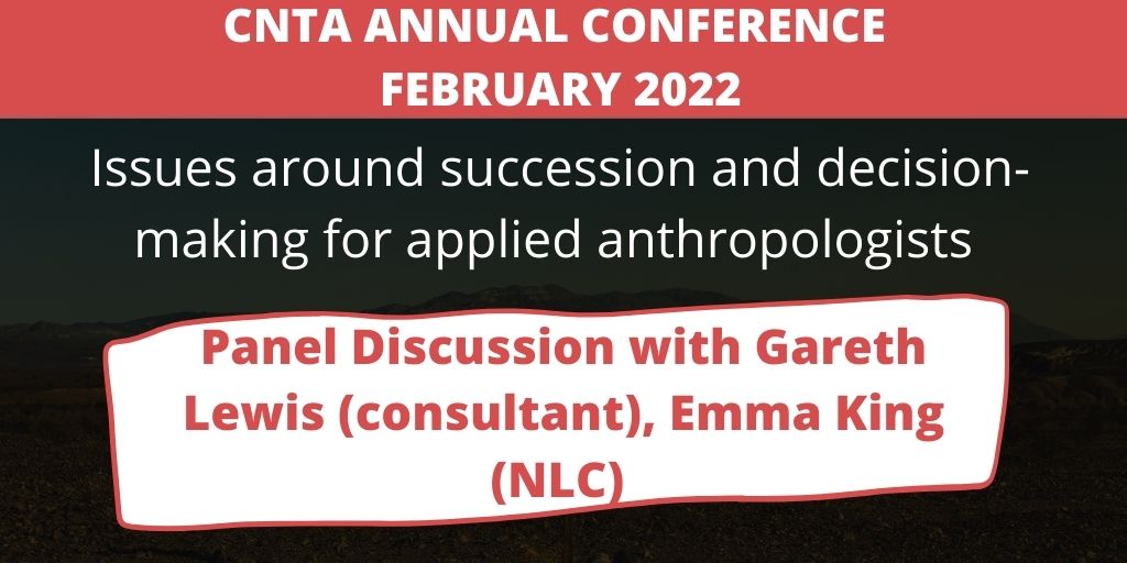 cnta2022's tweet photo. Day 2: Session 2 - Panel discussion - Issues around succession and decision-making for
applied #anthropologists with Gareth Lewis (consultant), Emma King (NLC) 
>> https://t.co/mZuZwMhFpR  
#cnta #anthropology #nlc #traditionalowners https://t.co/tHvEoOJfXV