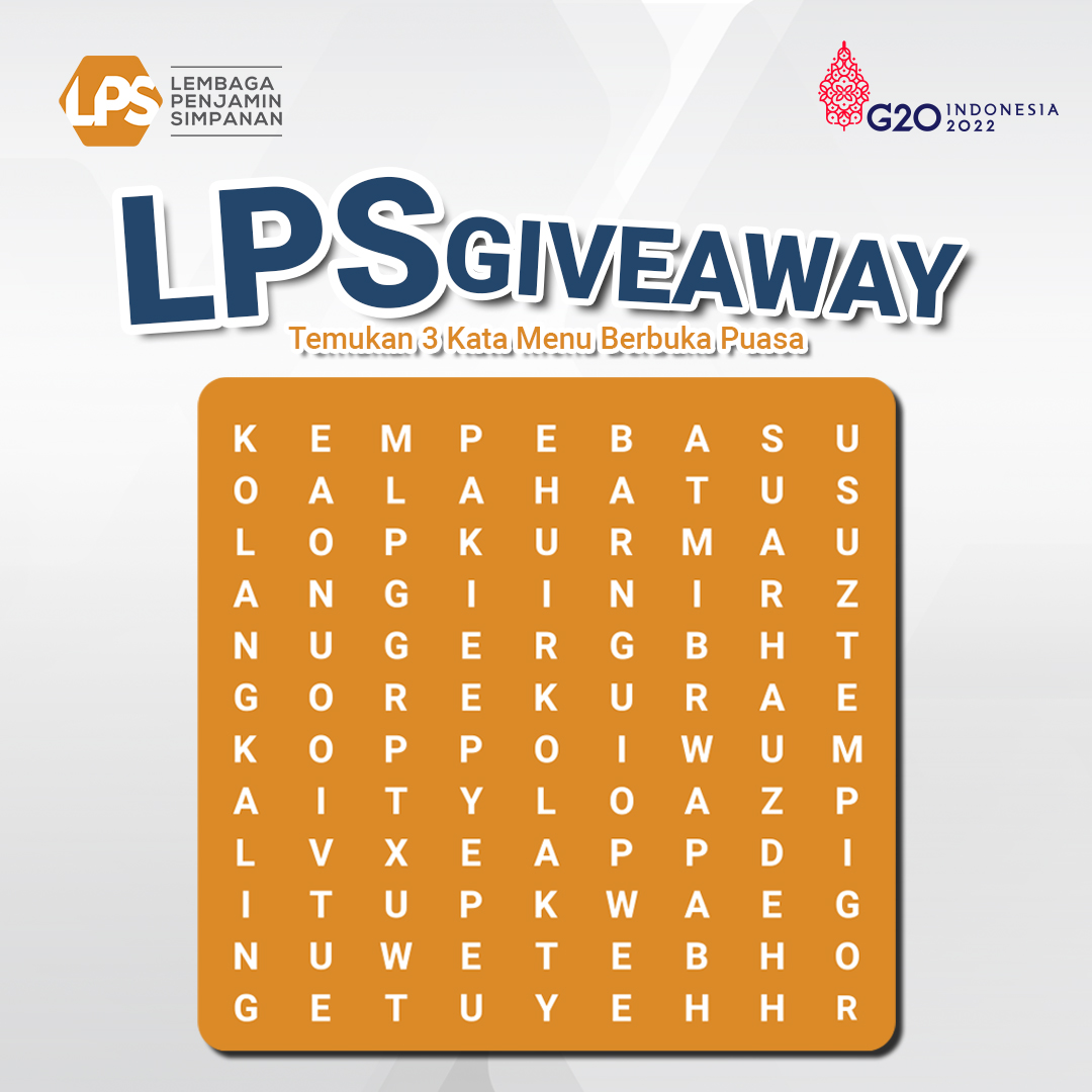 lps_idic's tweet photo. Sahabat LPS, yuk ikutan LPS Giveaway. Temukan 3 menu yang selalu ada di bulan puasa, mimin kasih bocoran huruf depannya dari "K".  10 orang akan mendapatkan Voucher Go-Pay Rp250.000 untuk tiap pemenang dan pajak ditanggung oleh pemenang. https://t.co/UjH0rHaJdR