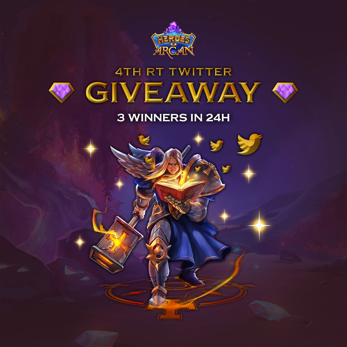 💎 4th Twitter RT Giveaway 💎

🎺 The long awaited times have come! 

500 $ARCAN + 3 Whitelist spots:

⚔️ FOLLOW <a href="/HeroesOfArcan/">Heroes Of Arcan</a>
⚔️ LIKE &amp; RT this post 
⚔️ TAG 3 friends

3 WINNERS IN 24H

#Giveaway #Heroesofarcan #PE2 #Wax #Play2Earn