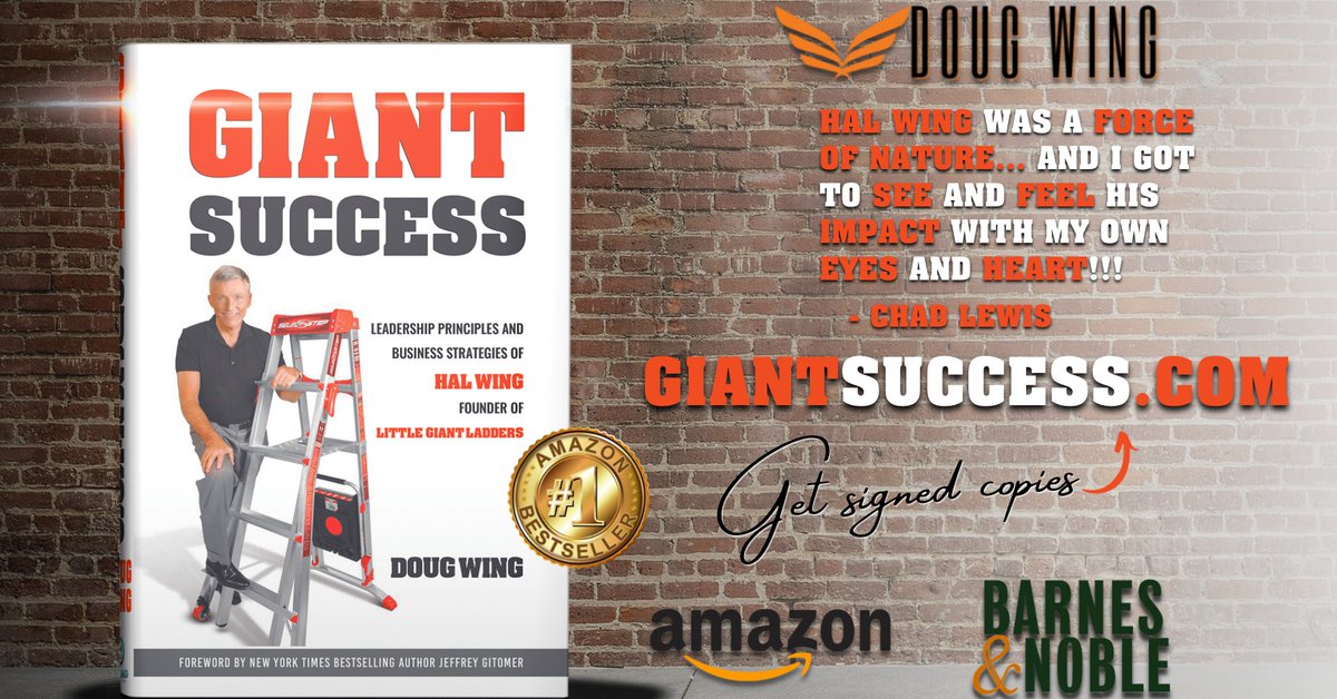 WingDoug's tweet photo. Thank you to everyone who has purchased a signed copy of my new book! I'm so grateful to have so many people reading the stories of my amazing dad's legacy! You can still get a signed copy at: https://t.co/KSuq55qZqA!
#GiantSuccess #LittleGiantLadders #HalWing #DougWing https://t.co/M483uJ2ROg