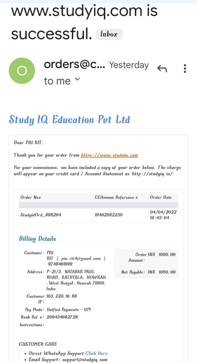 piu_rit's tweet photo. @DrGauravGarg4 I brought thits course yesterday but today it is not available in my account. I am trying to reach customer care bt no one responding https://t.co/U7SheLRmCs