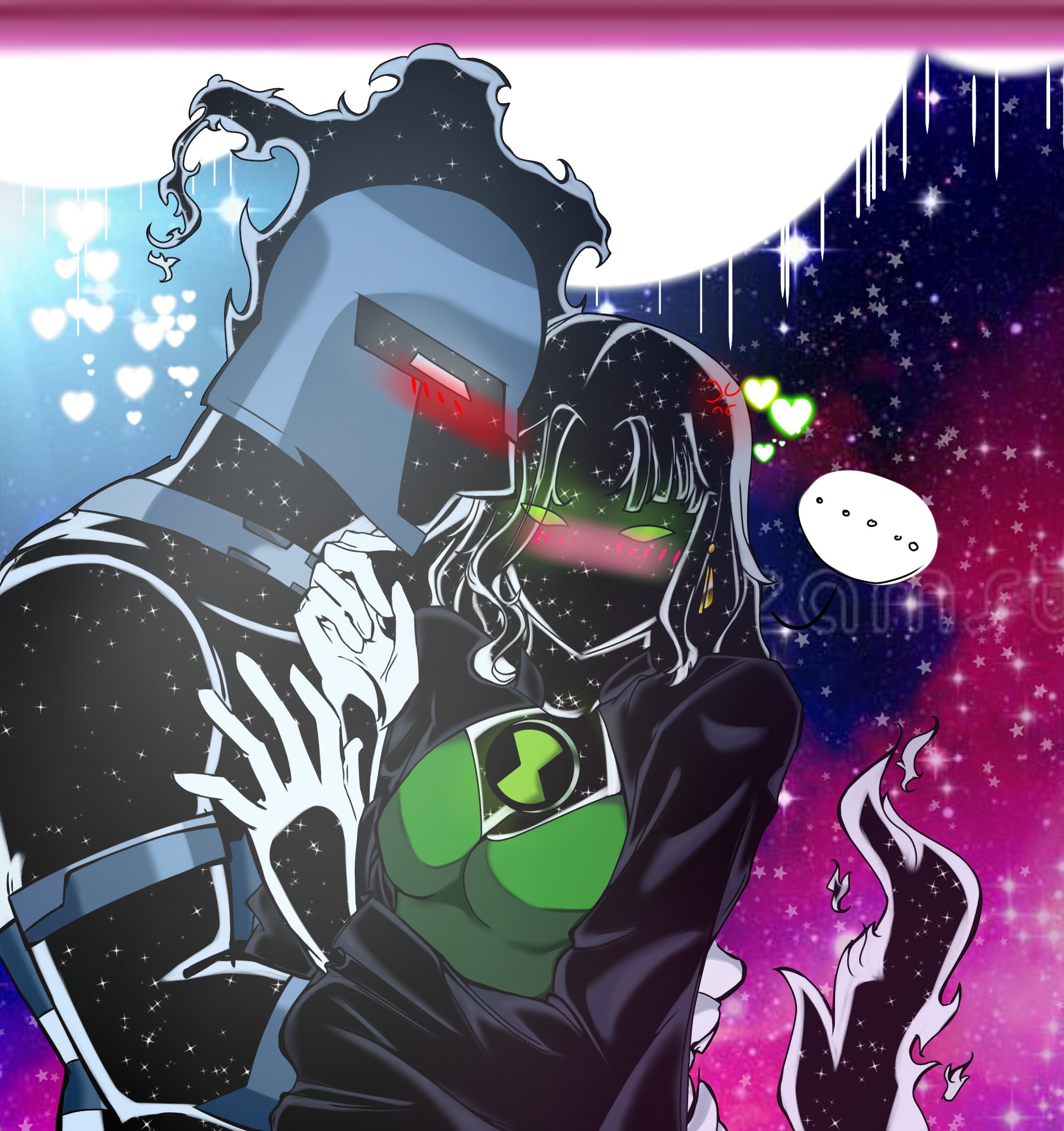 Nationstar on X: This is my favorite ship pair in ben 10 Omniverse of  course I'm transgender ALIEN X from male to female :)))) Galactic gladiator  x Alien X ( ben 10 ) #