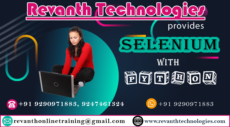 RevanthOnline's tweet image. Selenium with Python Online Training
Revanth Technologies provides Selenium with Python online Training in Hyderabad on real time projects. Call 9290971883/9247461324 revanthtechnologies.com/selenium-with-…. #seleniumwithpythontraining,#seleniumwithpythononlinetraining,#seleniumwithpythoncourse