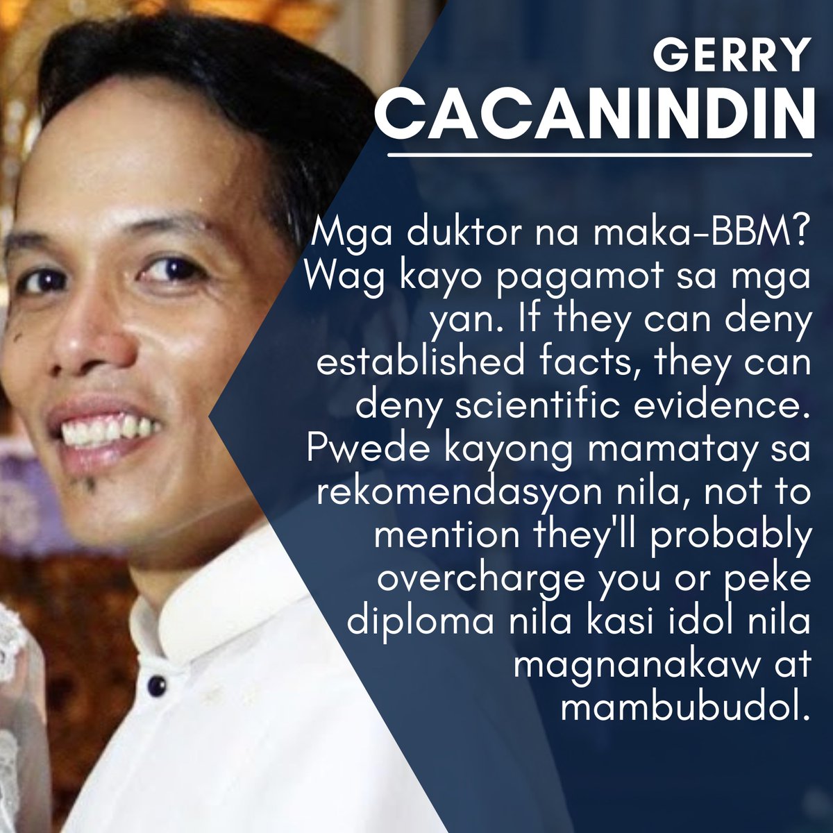 jcpunongbrgy's tweet photo. Walang deletan ng tweet @GerryCacanindin. Kung ano yung yabang mo dyan, dapat ganun din kalakas ang loob mo. Urong BAYAG ka? Yan sikat ka tuloy. Pangit mo, mukha kang tubol. 😂😂😂 https://t.co/6gHOJ7dROT