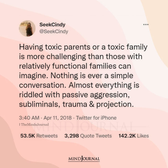 Different types of toxic mothers displays different traits which affects the child and project trauma