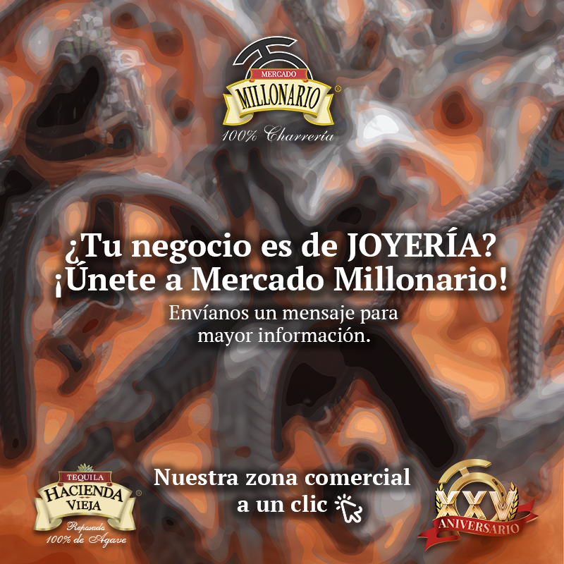millonario_camp's tweet photo. ¿Sabías que también contamos con la Categoría de Joyería en #MercadoMillonario?😎 ¡Envíanos un mensaje y forma parte de nuestra plataforma. #CampeonatoMillonarioTHV #ExperienciaMillonaria #XXVAniversario #EdiciónDeOro #LaPichoniza #PuraCharrería #THV https://t.co/9oWm8k6fD2