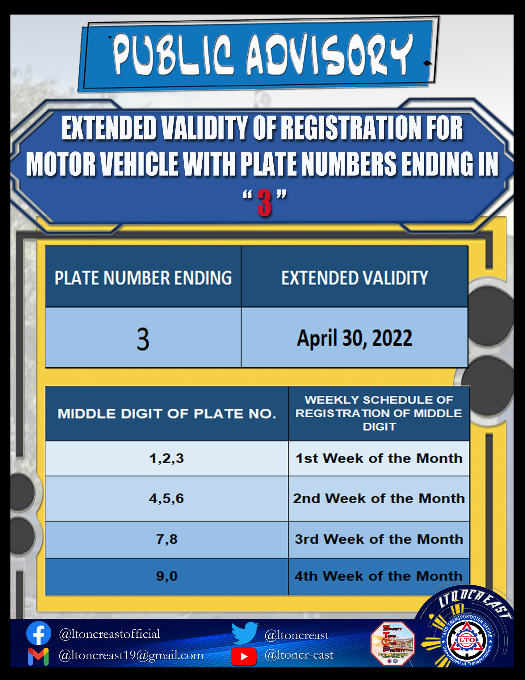 Lto vehicle registration outlet