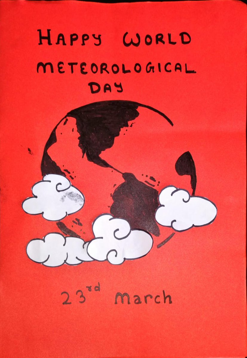 ideepak007's tweet photo. Sone art work made by students who came to visit Mausam Kendra Agartala #agartala #WMO #WMODAY #EARTH #worlmeteorologicalday #IMD @IMDWeather https://t.co/VdXI64Z3vr
