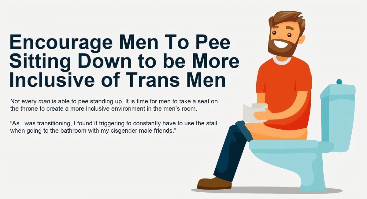 NotTinaKotex's tweet image. One of my first actions as Governor will be to remove urinals from all men's restrooms in state offices, prisons, rest areas and campgrounds.  Then we'll partner with private business to scrap the rest.