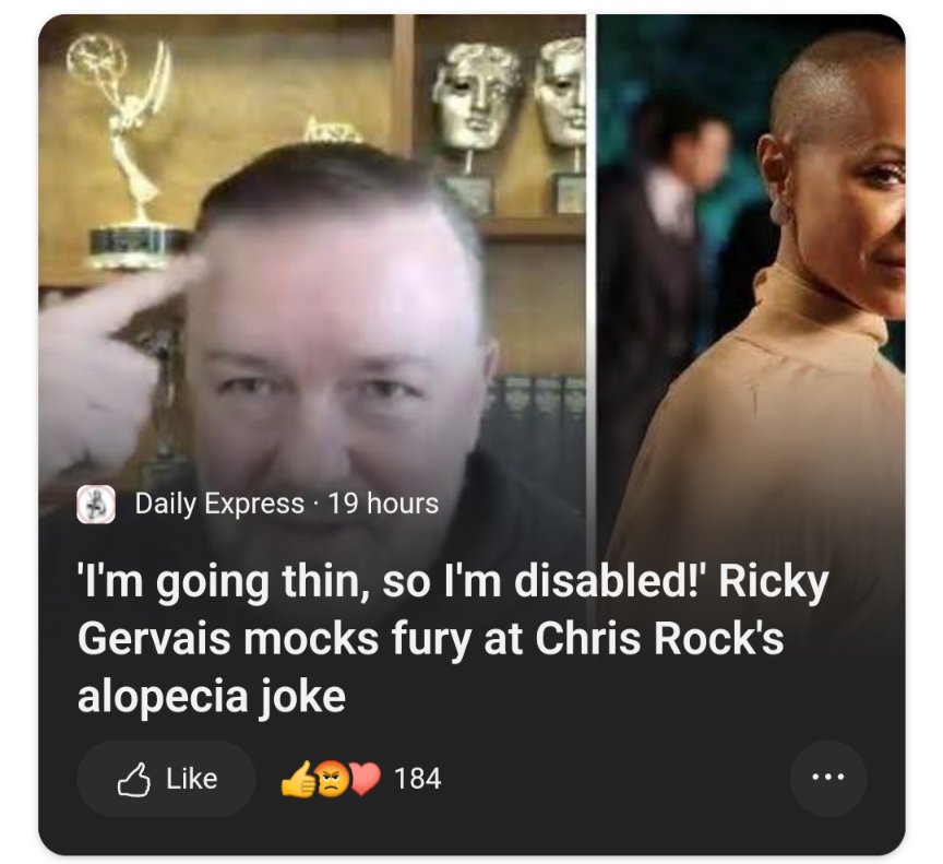 Just Gervais being a twat.