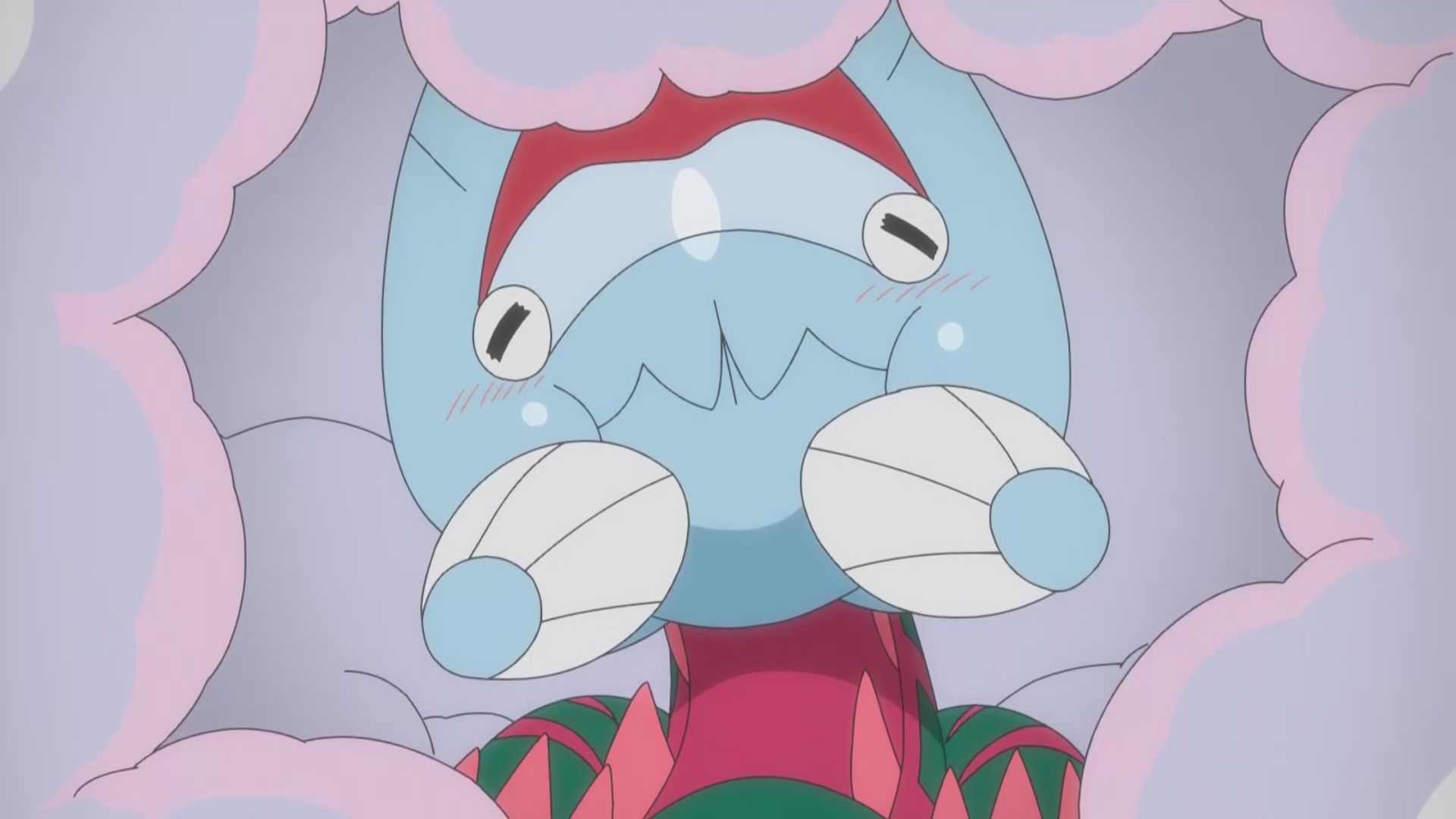 Twitter 上的 アニメ ポケットモンスター 公式 アニポケ 豆知識 ハミングポケモン チルタリス が空を飛ぶ姿は まるでわた雲のように見えるほどふわふわ ふわふわの羽は攻撃も防御も自由自在 第104話で メガシンカしたチルタリスは ウオノラゴン に じゃれ