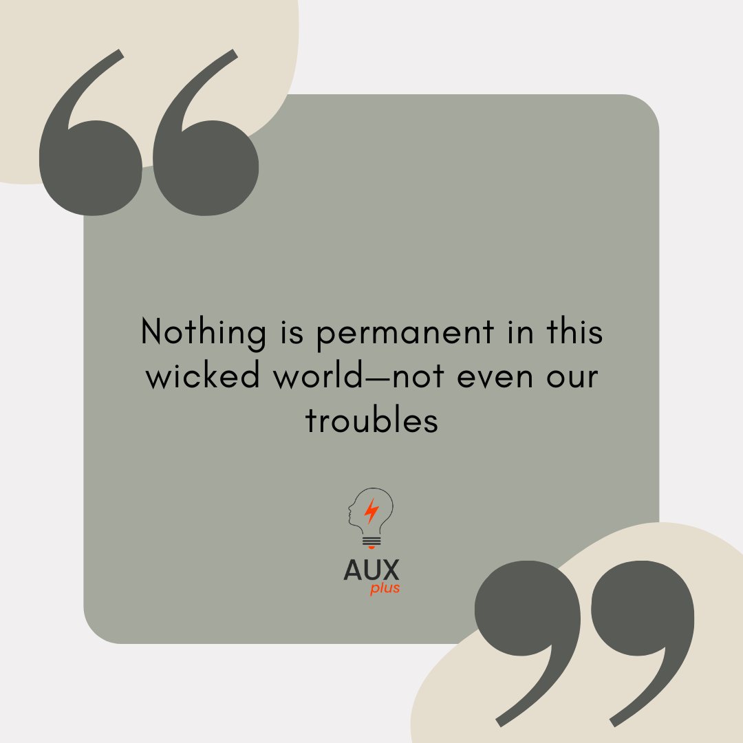 AuxPlusYou's tweet photo. Nothing is permanent in this wicked world—not even our troubles.

  — Charlie Chaplin
⁠
#changeyourlifemindset #knowledge #stress #anxiety #comingoutofcovid #changeyourmindsetchangeyourlife #changeyourviewchangeyourlife #neuroscience #breathwork #yoga #meditation #wellbeing https://t.co/RCEgL3EIhW
