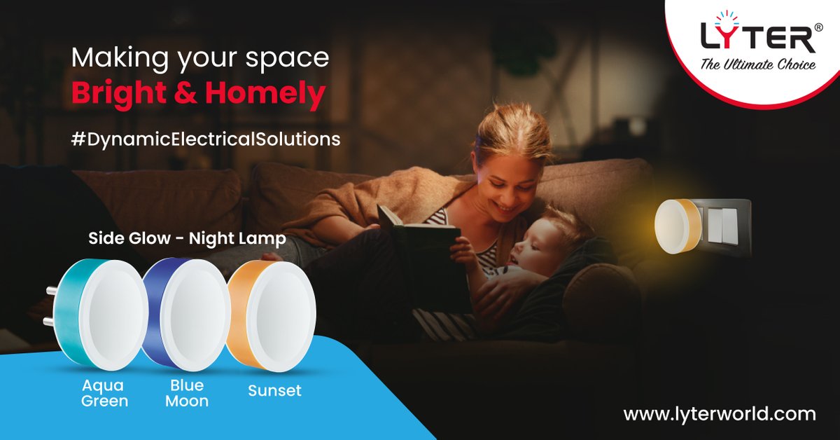 thelyterworld's tweet image. #DynamicElectricalSolutions- Our #SideGlowNightLamps are the perfect addition to bedside tables and desks. So, why wait? Keep the darkness at bay with #Lyter’s lighting solutions today!

🌐: lyterworld.com

☎️: +91-9833623624