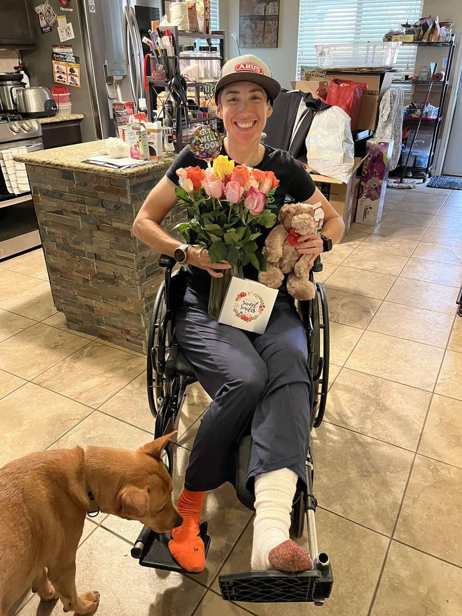 atx_tracy's tweet photo. Phase to recovery post being struck by a vehicle. Recovery/rehab, @achillesintl support with a Hand Cycle, trainer 20/80 balance then add a trike recumbent to build volume with limited force on injured leg. https://t.co/wExasxqOIi