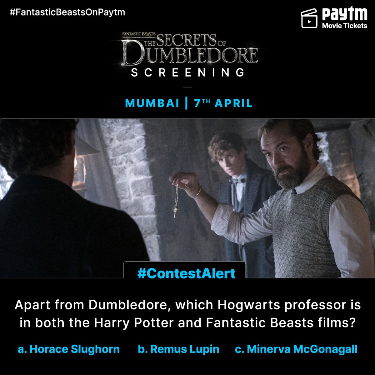 carebydistrict's tweet photo. #ContestAlert for Mumbai peeps!

Answer this question &amp; stand a chance to watch Fantastic Beasts: #TheSecretsofDumbledore before it releases in your city in a special fan screening 😍

Don't forget to use #FantasticBeastsOnPaytm in your comments!

Hurry, contest closes tomorrow! https://t.co/PJD0C7MHnT