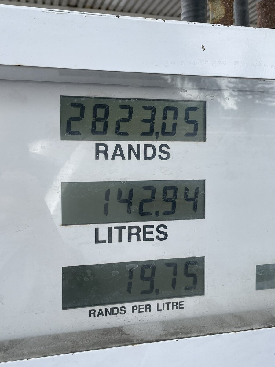 I need to sell a kidney to fill my car with fuel now. It’s about R1500 more expensive to fill than a year ago. #FuelPriceHike