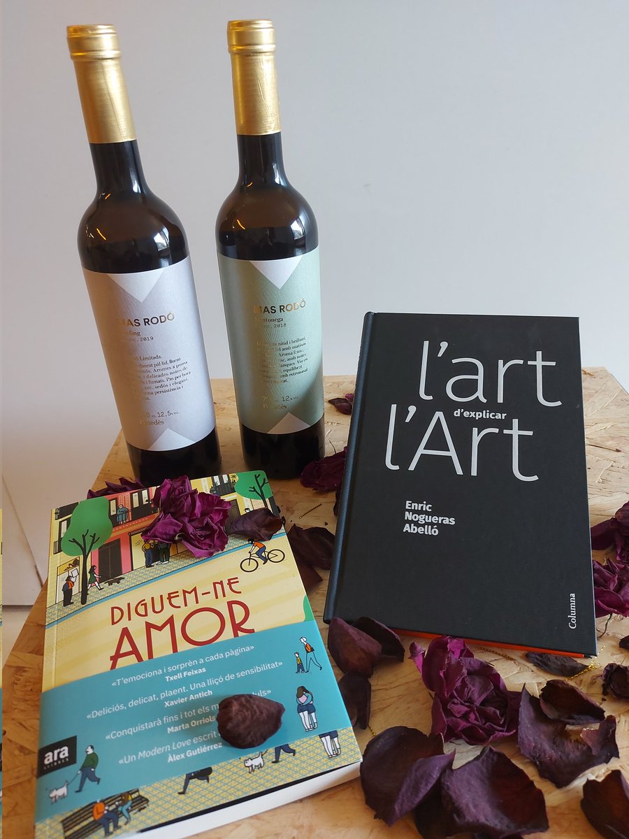 Per Sant Jordi:▪️L'art d'explicar l'Art 📖 ✒ <a href="/quiquenogueras/">Quique Nogueras Abelló</a>, que ens apropa el món de l'art amb una pedagogia i sensibilitat única. Maridatge:🍷 #MASRODÓMontonega
▪️Diguem-ne Amor 📖 ✒ <a href="/martavivesm/">marta vives</a>. 12 històries escrites des del ❤,on hi apareix el nostre 🍷 #MASRODORiesling.