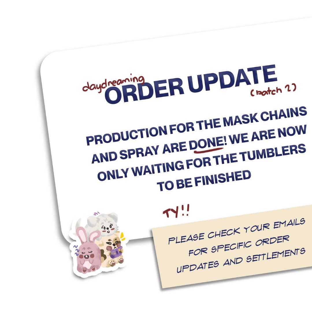 .• #dstnupdates .ᐟ
— Thank you for your patience! We are excited for you to receive them 🗯🧸