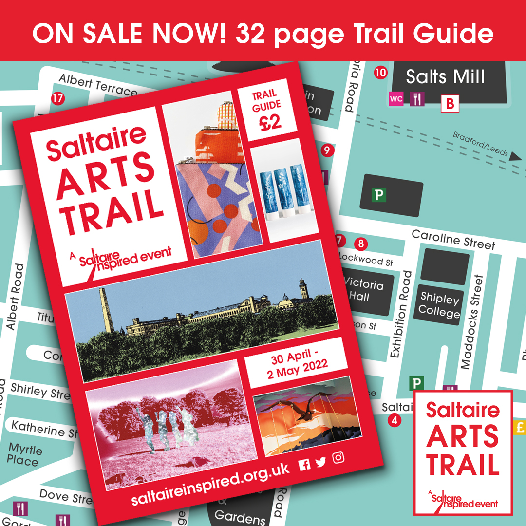 SaltaireArt's tweet photo. TRAIL GUIDES NOW ON SALE! Includes details of all exhibiting artists plus all exhibitions, workshops and activities.  
For a list of where to buy in the village or to buy online, visit https://t.co/ondi6I05l4
#saltaireartstrail #contemporarycraft #saltaire #Bradford2025 https://t.co/KTTWxEQofn