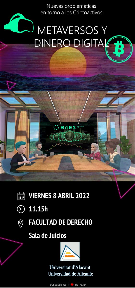bit2me's tweet photo. ¡Únete al Metaverso! 👾

Hoy a las 11:15 (UTC+2), @inigogaston, Chief metaverse officer en Bit2Me, participará en la Mesa redonda 💬 Las experiencias prácticas del Metaverso: “Bases para la construcción del Metaverso Europeo”.

¡Os esperamos! 🙌🏼💥 https://t.co/0QU0Zz9Z9y