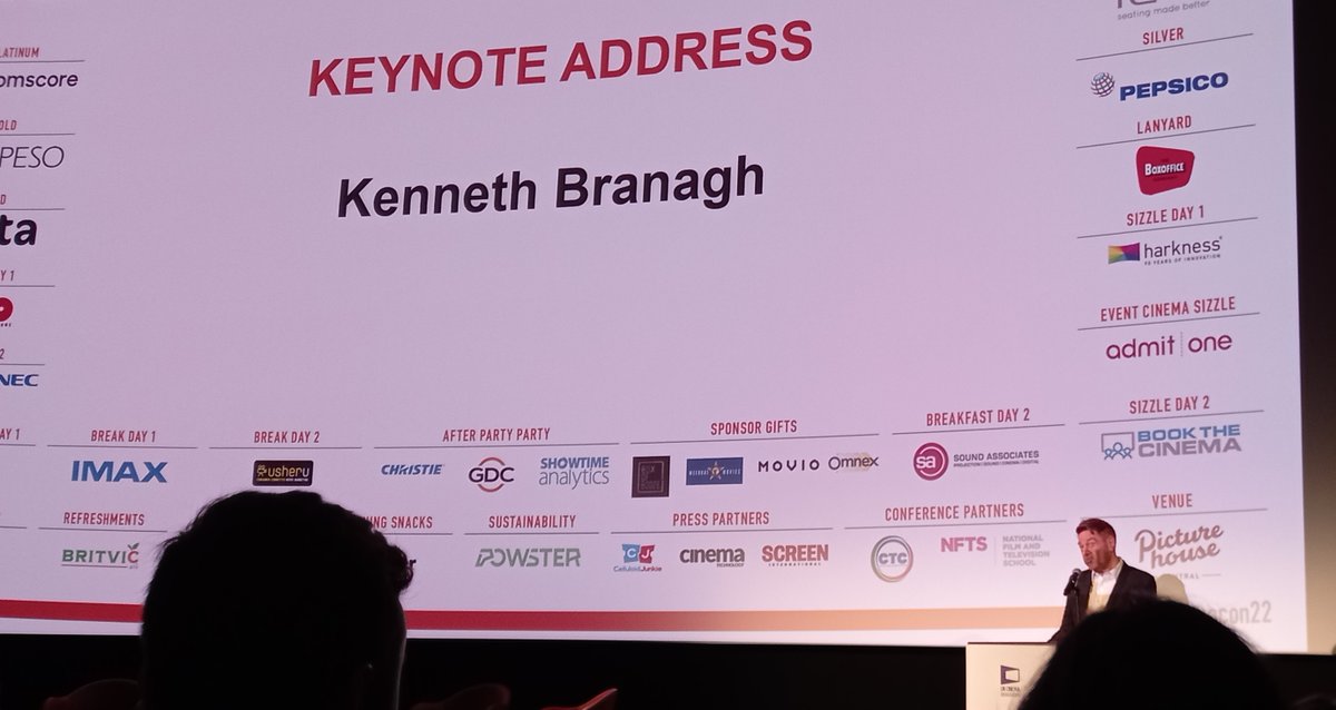"The film industry is a team game" Amazing keynote speech by Kenneth Branagh to kick off  
<a href="/Cinema_UK/">Cinema UK</a> conference #ukcacon2022