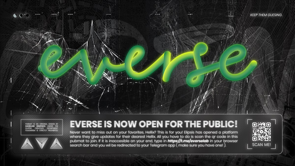 ELLlPSISLAB's tweet photo. ⠀ㅤㅤ   
⠀ㅤㅤ   
       엘리프시스 :   ANNOUNCEMENTS.  
      ㅤ   
       Can’t get enough of ELLIPSIS? 
       E-VERSE IS OFFICIALLY OPEN! 
  
⠀ㅤㅤ https://t.co/2ohBSMkjzr