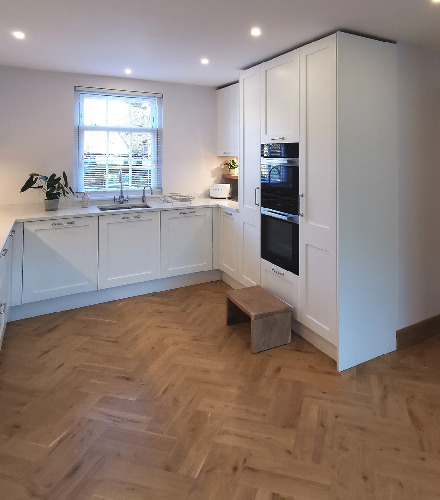 carmelharger's tweet photo. P A R K W A Y | ⁠ Having such warmth in the oak flooring meant that it was important to go for a soft lighter tone for the cabinets to keep within the neutral and sophisticated theme of the kitchen.⁠ https://t.co/nEKw9wizKd
