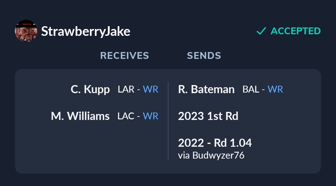 lVlyOwnHype's tweet photo. @FantasyFlockNet 2qb 6pt TDs 1pt TEP full ppr https://t.co/5TbWif3mRL