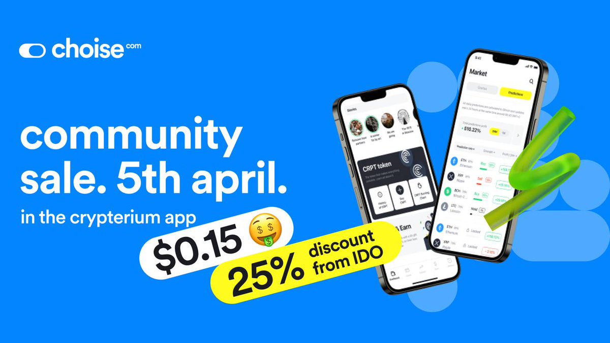 CryptoTown (@cryptotowneu) on Twitter photo 🚀 Airdrop: Choise·com MetaFi Round 4
💰 Value: $20 $USDT
👥 Referral: +3 Entry
🗞 News: Newsbtc
📅 End Date: 2nd May, 2022
🏦 Distribution Date: 11th May, 2022
Go to the Airdrop page
gleam.io/GU3lf/new-big-…
#Airdrop #Crypto #Airdrops #giveaway 🚀 Airdrop: Choise·com MetaFi Round 4
💰 Value: $20 $USDT
👥 Referral: +3 Entry
🗞 News: Newsbtc
📅 End Date: 2nd May, 2022
🏦 Distribution Date: 11th May, 2022
Go to the Airdrop page
gleam.io/GU3lf/new-big-…
#Airdrop #Crypto #Airdrops #giveaway