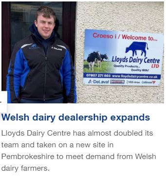 Wishing our dealer Lloyds Dairy Centre LTD all the best with their growing business 👏

Click here to read more: delaval.com/en-gb/learn/ne…