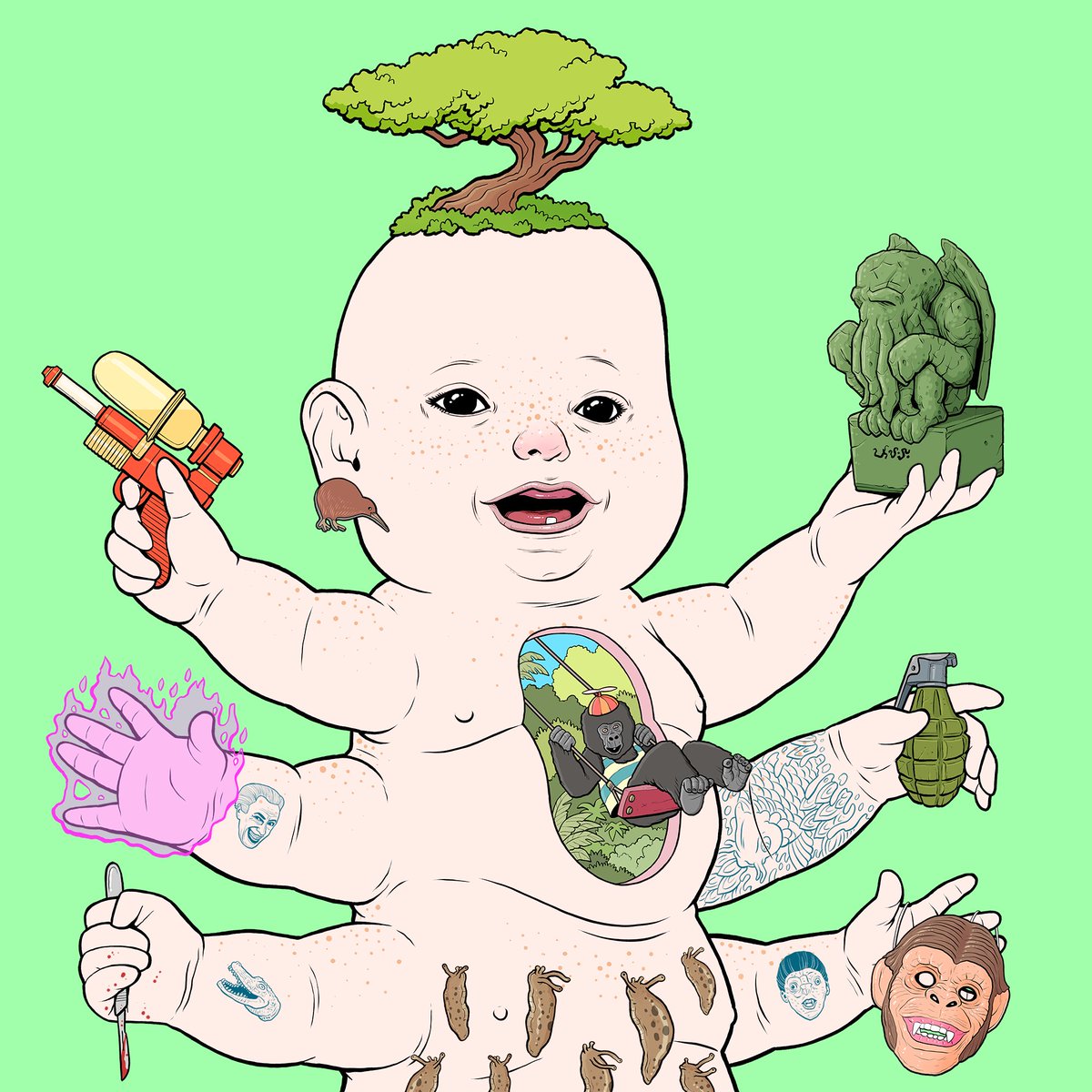 #NFT GIVEAWAY! 👶🐛

🔥 Join our space: x.com/i/spaces/1nAJE…

🔥 Retweet &amp; tag 3 friends.

We're giving away this beautiful Toddlerpillar NFT LIVE when we hit 100 people in our Twitter space!

The winner must be in the space when they are called!

#NFTGiveaway #NFTGiveaways