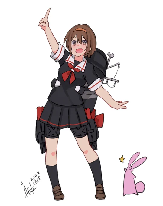 白露『いっちばーん!』
#艦これ版深夜の真剣お絵描き60分一本勝負
#艦これ版真剣お絵描き60分一本勝負_20220405
#艦これ #白露 