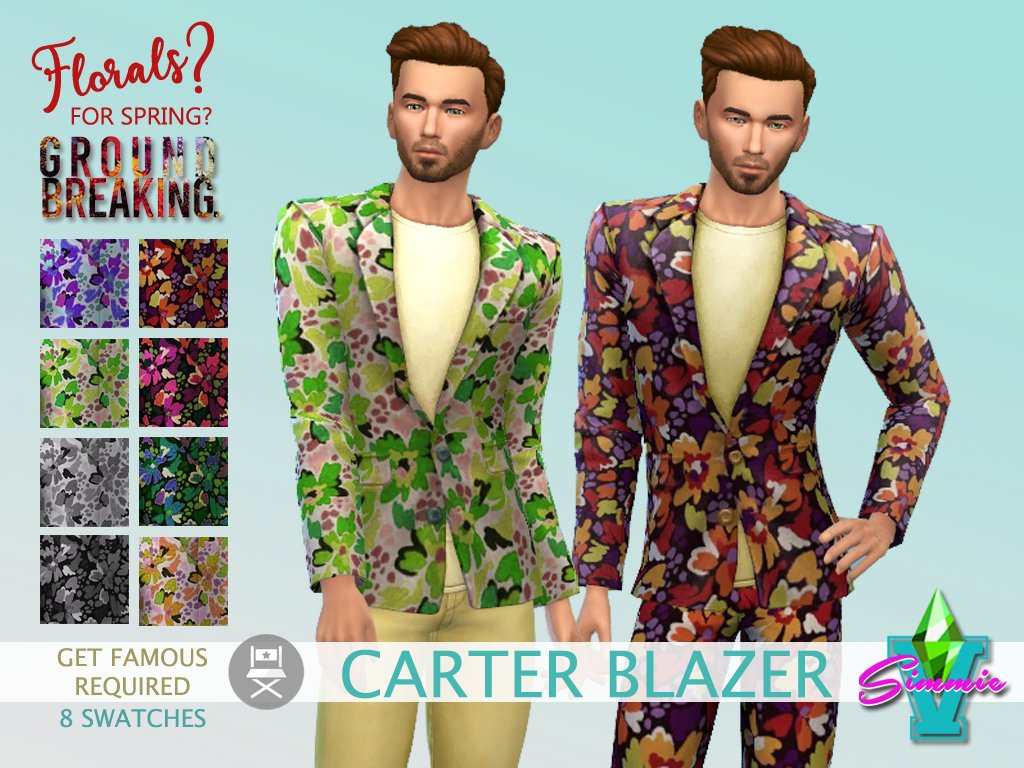 Hey there.  Long time no see!  Check out my latest collection available @TheSimsResource No executive editors were harmed in the creation of this content. #floralsforspring @Maxis_Match_CC #Sims4Cc