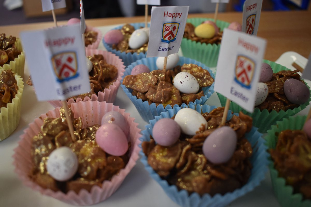 Preston_School's tweet photo. Well done to all of our Easter Bake Off entries! Fantastic creations made and sold at breaktime today. They have been judged and the winners will be announced soon!. #ProudOfPreston #EasterBakeOff https://t.co/d3Vg9rWbX8