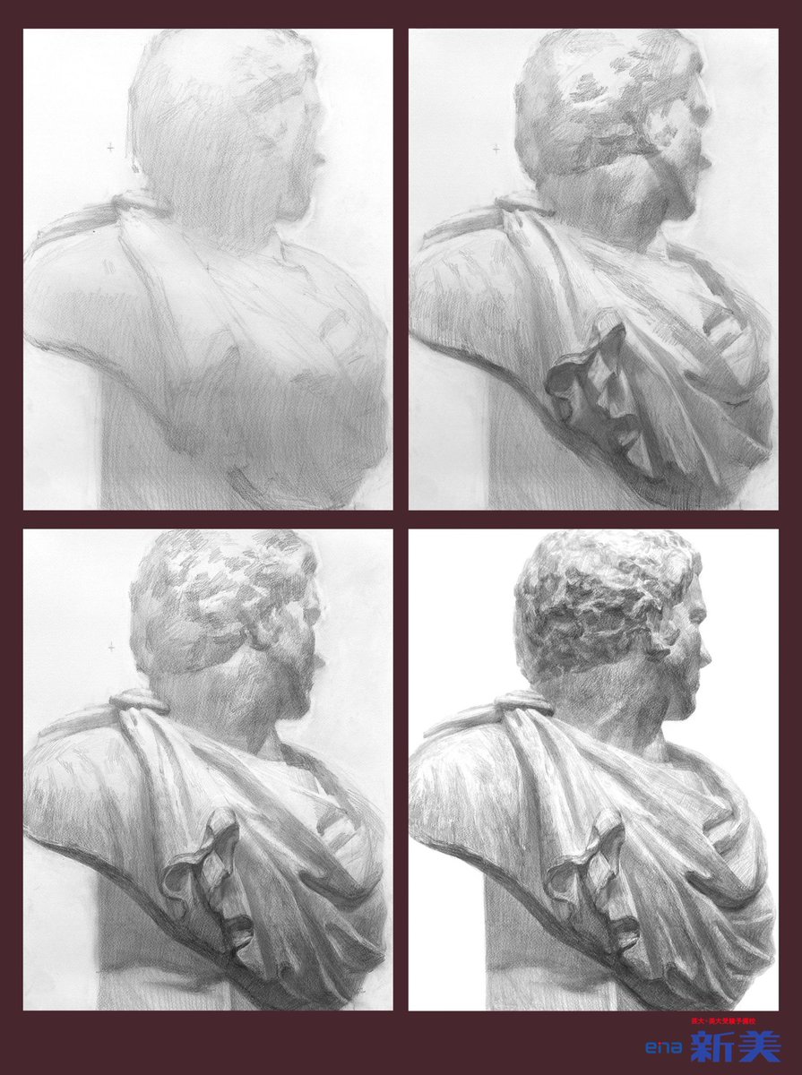 芸大デザイン科の入試再現第二弾は石膏デッサンの制作プロセスです