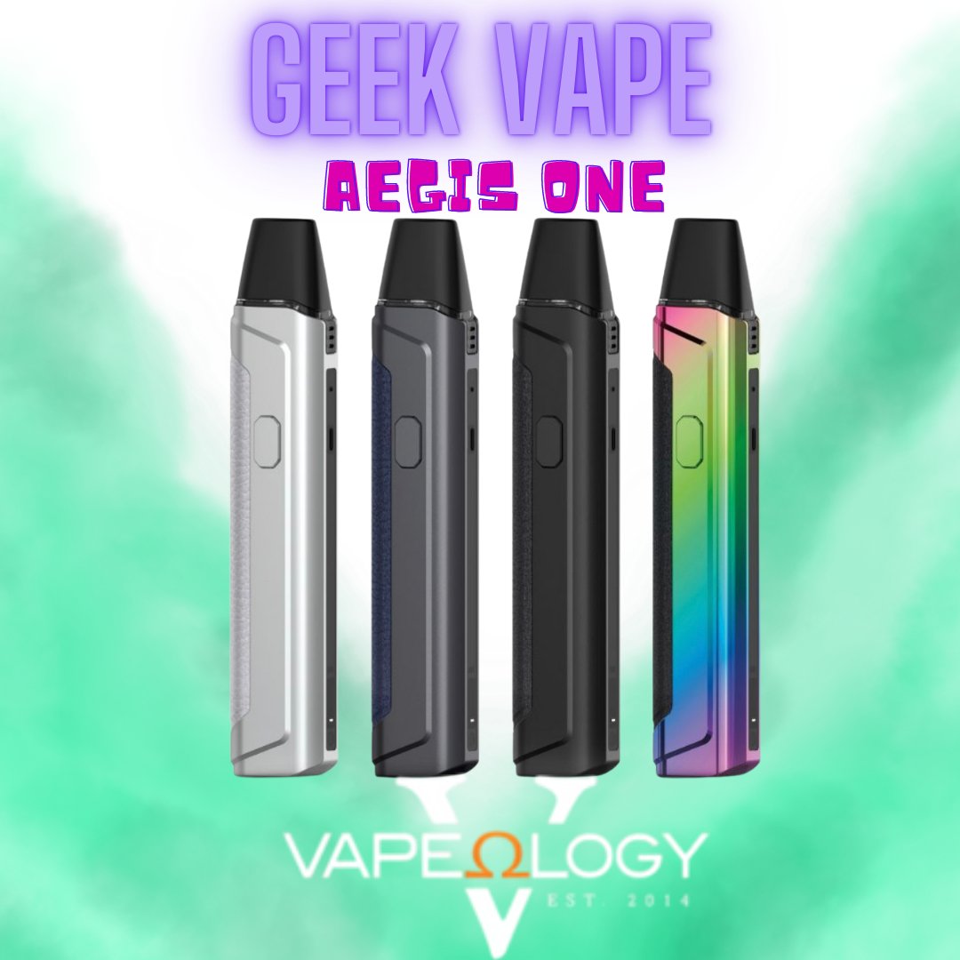 Geek vape Aegis one is a simple to use high-performing mouth-to-lung vape. Its pod-based system is clean and easy to change and charges in 15 minutes if used with a fast-charging USB C. For more info click here
vapeology.co.uk/products/geekv…