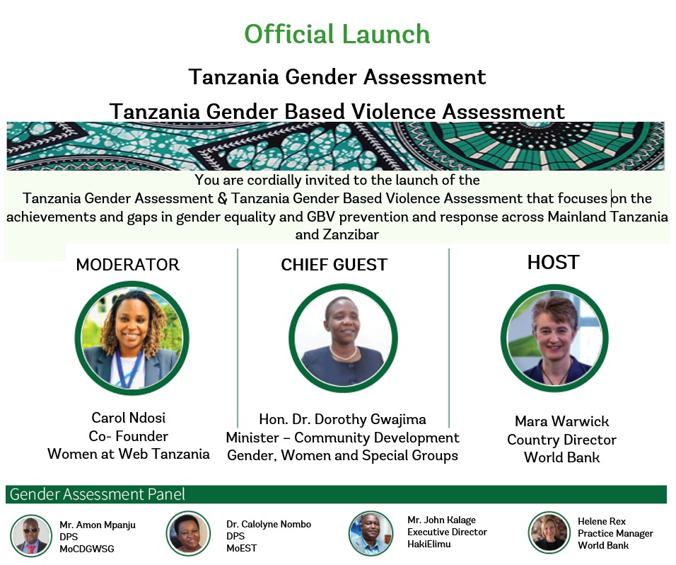Timely&amp;Important initiative.How about doing extension of this assessment to include or specifically assess,TZA #gendereconomicviolence 
The results might provide tools to address both #GBV&amp; #GEV 
<a href="/WBTanzania/">World Bank Tanzania</a> <a href="/unwomenafrica/">UN Women Africa</a> <a href="/wmbtanzania/">Women Mean Business TZ</a> <a href="/maendeleoyajami/">WIZARA YA MAENDELEO YA JAMII</a> @DorothyGwajima2
